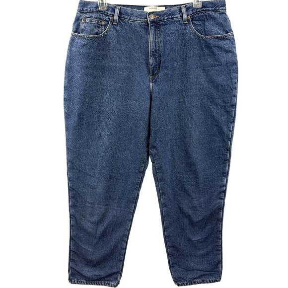 L.L.BEAN Double L Plus Size Women’s Jeans 20W Relaxed Fit Denim Dark Wash - Picture 1 of 13